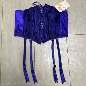 Vintage Empire Intimates Corset Purple SZ XLarge Regency Glam NWT READ